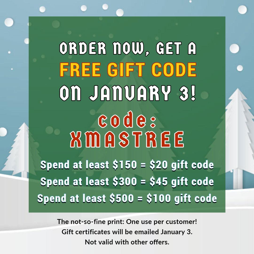 WesSpur Xmas Coupon delivers a gift code after the new year for tree climbing gear orders $150 or more