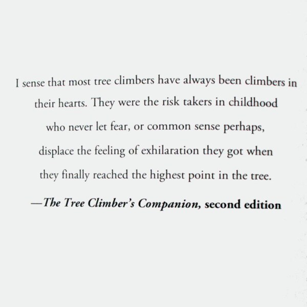 tree climber's companion quote